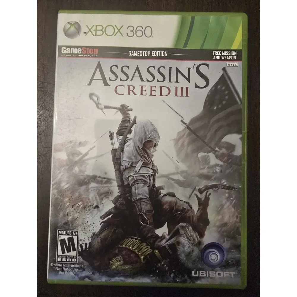 Assassin's Creed III (Microsoft Xbox 360, 2012) Complete‎ With Manual Gamestop